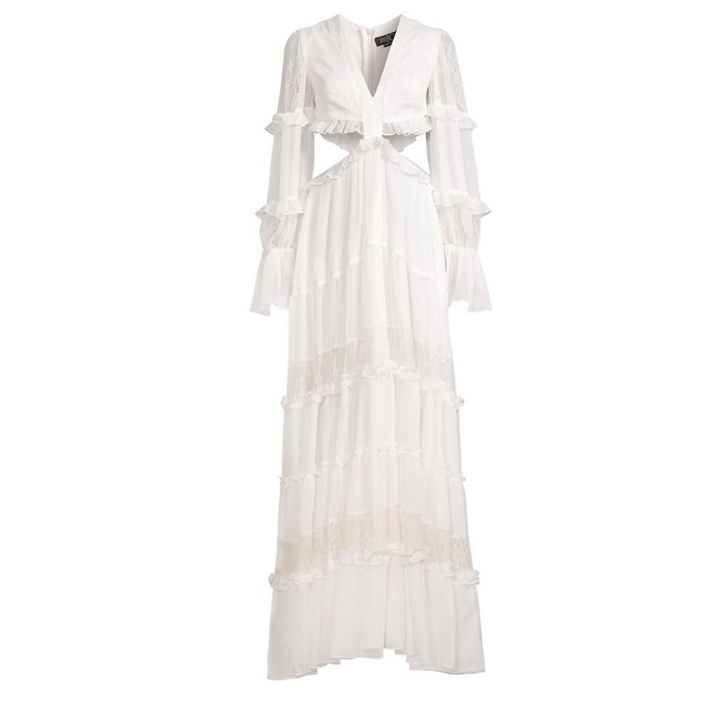 PatBO Lace-Trim Maxi Dress